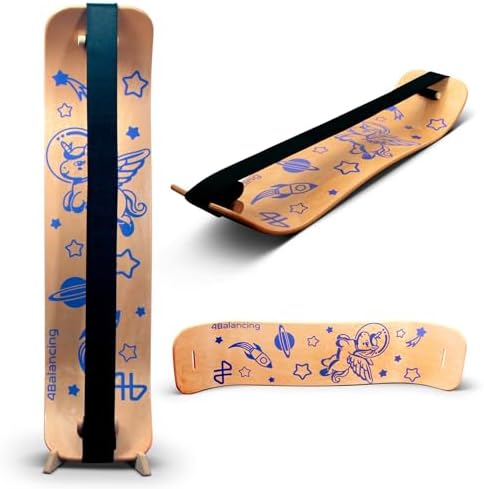 Balance Board for Kids - Wooden Wobble Board - Coordination Training - Perfect for Skateboard, Snowboard, Football, Socc
