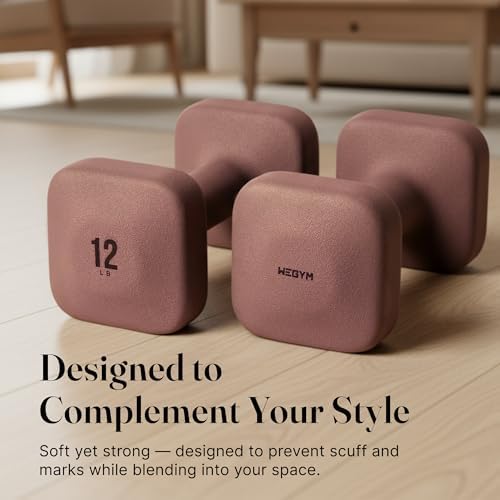 SafeGrip Square Dumbbells Anti Slip Handles for Home Workouts | WeGym SafeGrip Square Dumbbells Stable Design Prevents