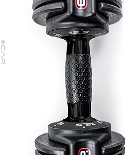 Adjustable Round Dumbbell Weights | CAP Barbell | Multiple Handle Options, Singles & Pairs | 1|5 lb, 25 lb & 55 lb | Gym