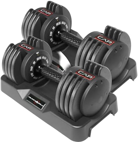 Adjustable Round Dumbbell Weights | CAP Barbell | Multiple Handle Options, Singles & Pairs | 1|5 lb, 25 lb & 55 lb | Gym