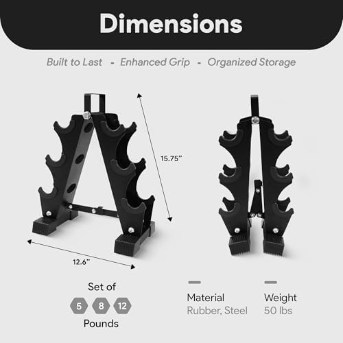 BalanceFrom Neoprene Coated Iron Dumbbell Hex Weights Set for Strength Training at Home | BalanceFrom Non-Slip Iron Dum