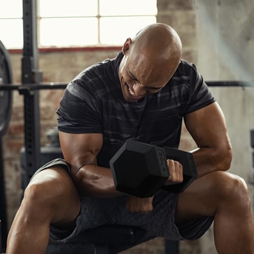 RitFit 250LB Rubber Hex Dumbbells with Weights Rack for Home Strength Training | RitFit 300LB Rubber Hex Dumbbells and