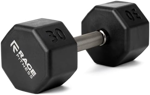 No Roll Rubber Coated Dumbbells Ideal for Home Gym Strength Training | Easy Grip Steel Knurled Handle Dumbbells Set for