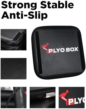 Highpi Inflatable Plyo Box Set for Crossfit Training, Jump Exercise, Workout 31''x31''x24'' Highpi Stackable Jump Bo
