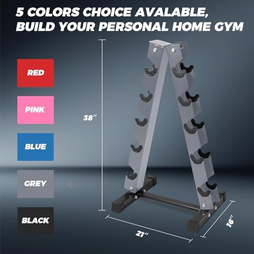 RitFit 250LB Rubber Hex Dumbbells with Weights Rack for Home Strength Training | RitFit 300LB Rubber Hex Dumbbells and