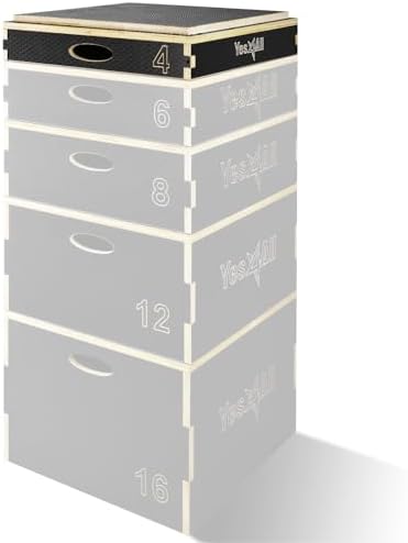 Yes4All 3 In 1 Wooden Plyo Box for Home Jump Training and Outdoor Exercise | Yes4All Plyometric Box Platform: Versatile