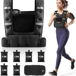 Prodigen Adjustable Weighted Vest Women for Walking, Running, Weight Loss | 4-12lb/10-18lb Weight Vest with Pocket | Rem