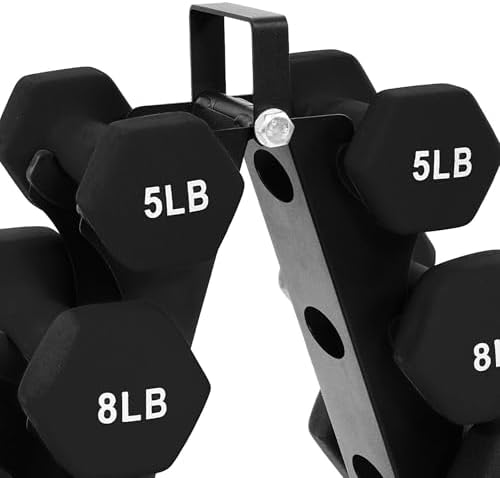 BalanceFrom Neoprene Coated Iron Dumbbell Hex Weights Set for Strength Training at Home | BalanceFrom Non-Slip Iron Dum
