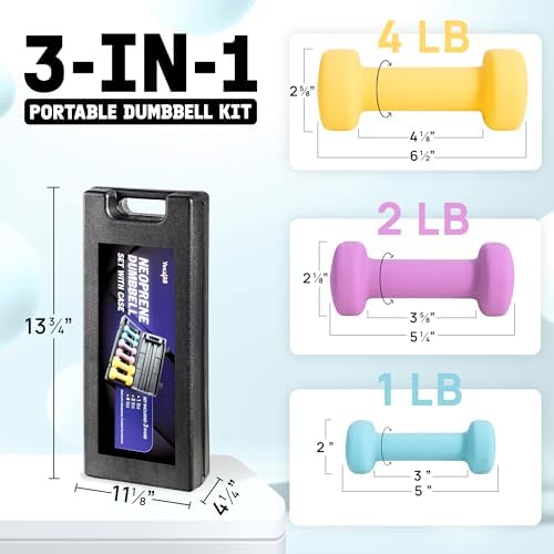 Yes4All Neoprene Coated Dumbbell Hand Weights with Multiple Weight Options for Home Gym Fitness Lovers | Yes4All Anti-R