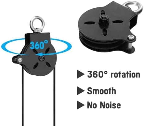 Yes4All Cable Machine Attachment Row Handles Tricep Rope Straight Bar V Bar LAT Pulldown Accessories 880 LB Load for Ho