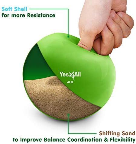 Yes4All Weighted Toning Balls for Exercise and Pilates | Yes4All Soft Medicine Balls for Balance and Flexibility Traini
