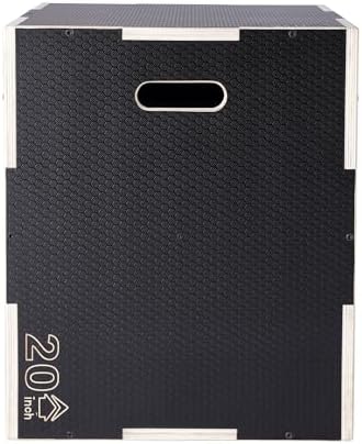 VEVOR 3 in 1 Plyometric Jump Box for Home Gym Training and Conditioning, Easy-to-Assemble Wood Plyo Box, Jumping Trainer