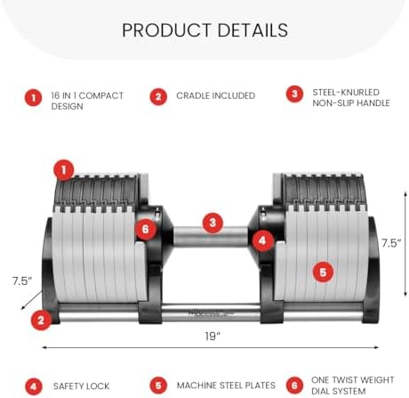 NUOBELL Adjustable Dumbbells 5-80 lbs: Versatile & Space-Saving, Perfect for Home Gym Enthusiasts & Workouts