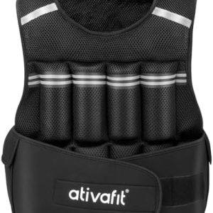 ATIVAFIT Adjustable Weighted Vest for Strength Training and Walking Men Women 2-22 Lbs