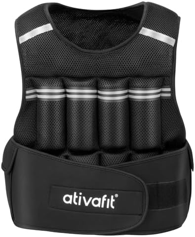 ATIVAFIT Adjustable Weighted Vest for Strength Training and Walking Men Women 2-22 Lbs