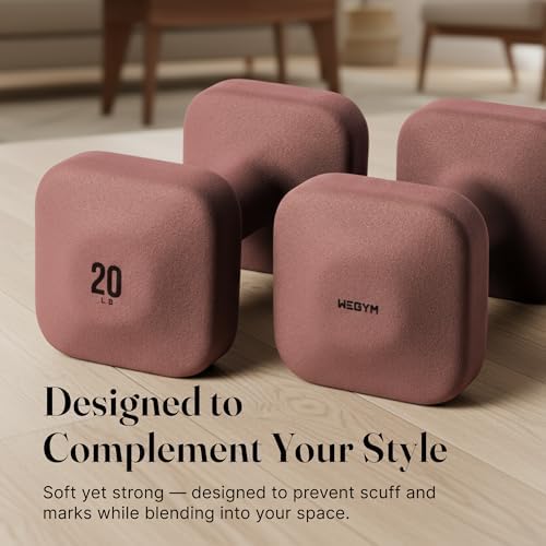 SafeGrip Square Dumbbells Anti Slip Handles for Home Workouts | WeGym SafeGrip Square Dumbbells Stable Design Prevents