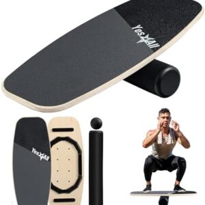 Yes4All 2-in-1 Balance Boards Set for Adults | 9 Adjustable Modes | Exercise Equipment | Includes Roller & Ball | Surf T