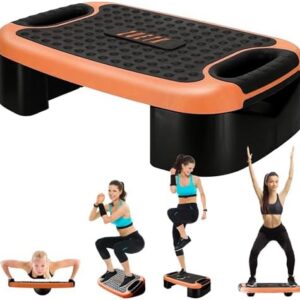 4-In-1 Aerobic Balance Board and Step Up Exercise Platform - Adjustable Multifunctional Balance Board Slant Board, Stepp