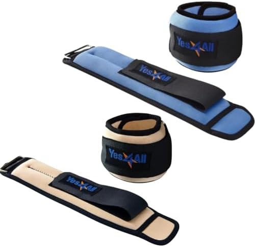 Yes4All Adjustable Wrist & Ankle Weights - Weighted Bands for Fitness Workout, Walking, Jogging and Pilates for Women, M