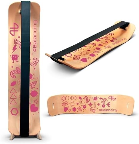 Balance Board for Kids - Wooden Wobble Board - Coordination Training - Perfect for Skateboard, Snowboard, Football, Socc