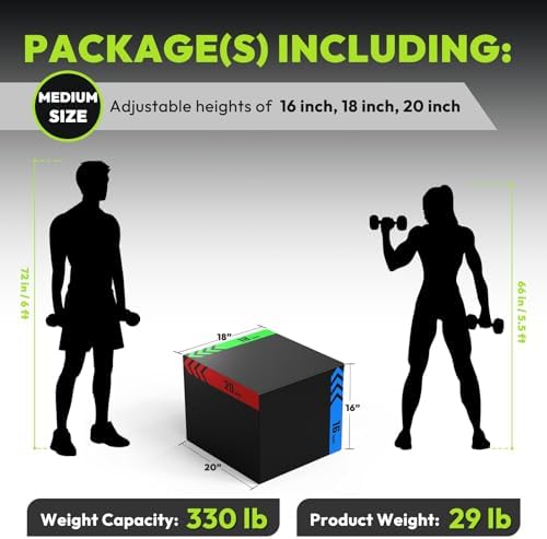 3-in-1 Pro-Duty HIIT Exercise Foam Plyo Box for Fitness Enthusiasts at Home Gym