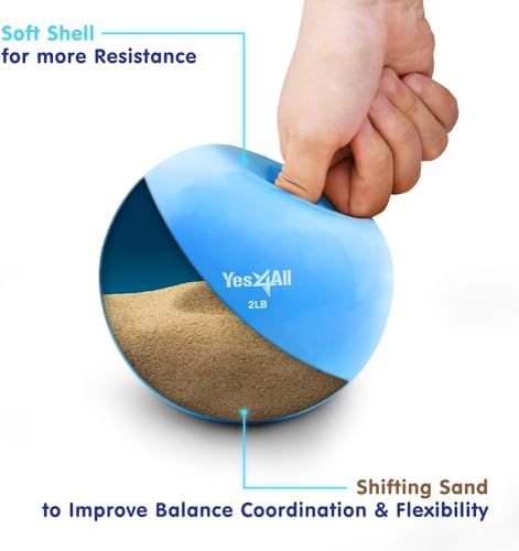 Yes4All Weighted Toning Balls for Exercise and Pilates | Yes4All Soft Medicine Balls for Balance and Flexibility Traini