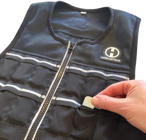 HYPERWEAR Hyper Vest ELITE - Adjustable Weight Vest - Stretch CORDURA® Fabric - Zipper Thin Steel Weights - Running & St