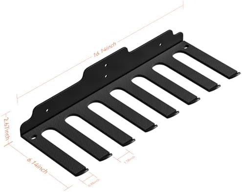 Olympic Barbell Hanger, Garage Gym Bar Wall Rack, Space Saving Home Gym Accessory