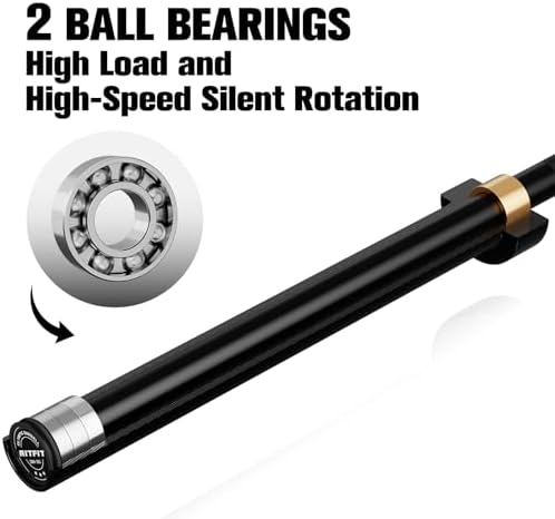 RitFit 7FT Olympic Barbell for Strength and Weightlifting Training - 2 Inch Olympic Bar for Squat, Deadlift, Bench Press