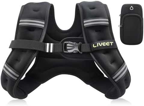 SGS Certified Weighted Vest for Women with Pocket | Reflective Weight Vest 15 lb for Men Running Strength Training | Ad