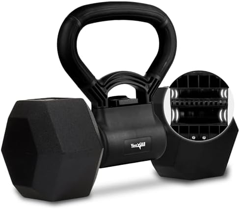 Yes4All Kettlebells Grip, Dumbbell Grip Handle, Kettlebell for Home Gym, Convert Dumbbells into Kettlebells for Home Wor