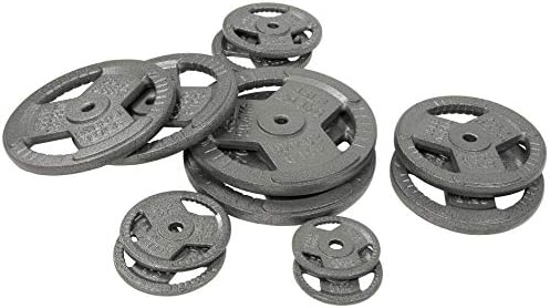 Fitvids Cast Iron Olympic Weight Plate Sets for Strength Training & Weightlifting - 70 LBS or 120 LBS Sets Fitvids Cas