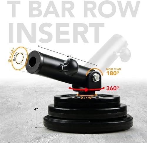 Yes4All T-Bar Row Plate Post Insert Landmine Attachment - Fitness Equipment for Home Gyms & CrossFit Boxes - Full 360° S