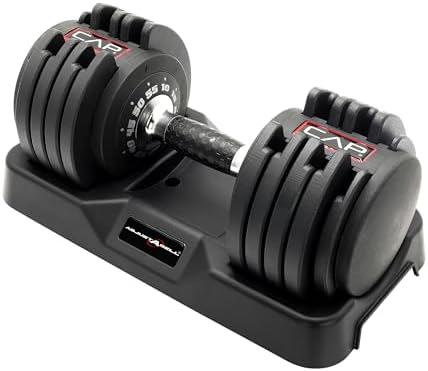 Adjustable Round Dumbbell Weights | CAP Barbell | Multiple Handle Options, Singles & Pairs | 1|5 lb, 25 lb & 55 lb | Gym