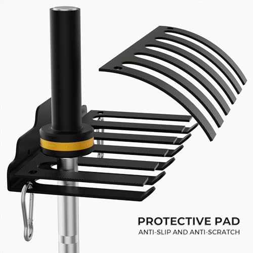 Olympic Barbell Hanger, Garage Gym Bar Wall Rack, Space Saving Home Gym Accessory