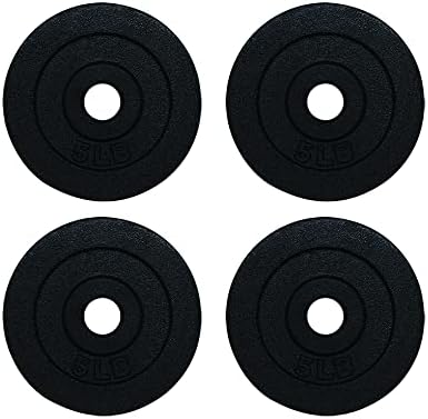 For Dumbbell and Barbell Lovers - Cast Iron Weight Plate Set (1.25lb, |5lb, 5lb, 10lb) Ideal for Strength Training and
