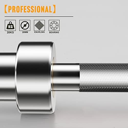 Olympic Barbell for Weightlifting 700LB, Fitness Buffs, Home Gym, Strength Training, 9'9" Long