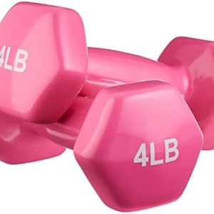 Amazon Basics Vinyl Coated Dumbbell Hand Weights for Home Gym Fitness Lovers | Amazon Basics Vinyl Coated Dumbbell Hand