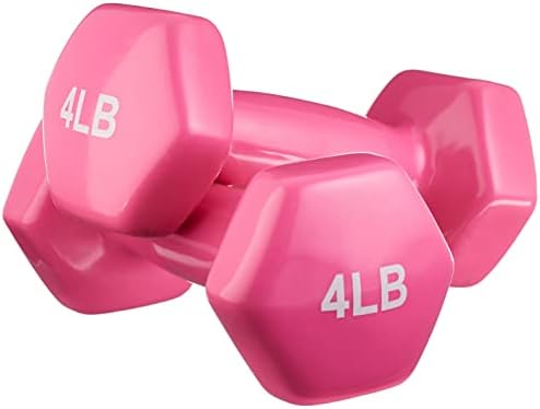 Amazon Basics Vinyl Coated Dumbbell Hand Weights for Home Gym Fitness Lovers | Amazon Basics Vinyl Coated Dumbbell Hand