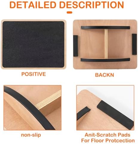 Balance Board Professional for Adults Anti-Slip 350LBS for Physical Therapy Standing Desk Core Strength Wooden Balance B
