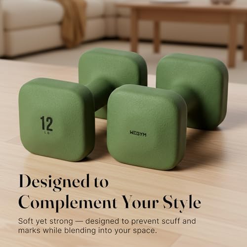 SafeGrip Square Dumbbells Anti Slip Handles for Home Workouts | WeGym SafeGrip Square Dumbbells Stable Design Prevents