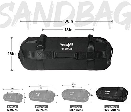 Yes4All Adjustable Sand Bags for Workout, Ideal for Home Gym and Fitness Lovers, Multiple Colors and Sizes Available (5