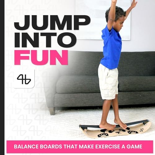 Balance Board for Kids - Wooden Wobble Board - Coordination Training - Perfect for Skateboard, Snowboard, Football, Socc