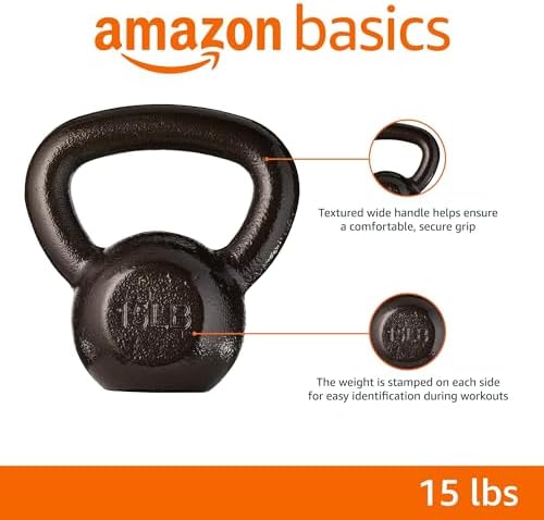 Amazon Basics Cast Iron Kettlebell for Home Gym Fitness Lovers at Home Workout | Amazon Basics Cast Iron Kettlebell for