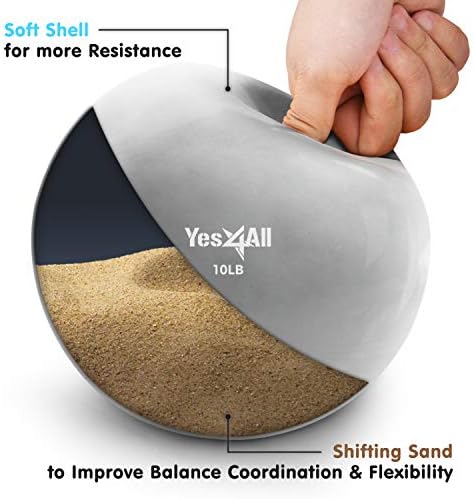 Yes4All Weighted Toning Balls for Exercise and Pilates | Yes4All Soft Medicine Balls for Balance and Flexibility Traini