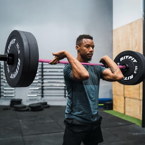 RitFit 7FT Olympic Barbell for Strength and Weightlifting Training - 2 Inch Olympic Bar for Squat, Deadlift, Bench Press