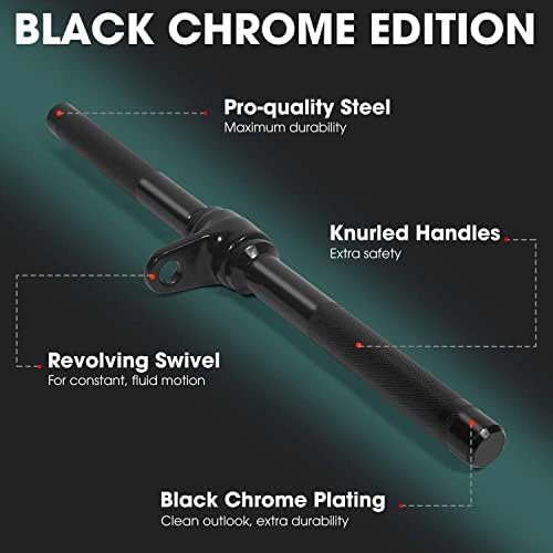 Yes4All Cable Machine Attachment Row Handles Tricep Rope Straight Bar V Bar LAT Pulldown Accessories 880 LB for Home Gy