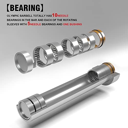 Olympic Barbell for Weightlifting 700LB, Fitness Buffs, Home Gym, Strength Training, 9'9" Long