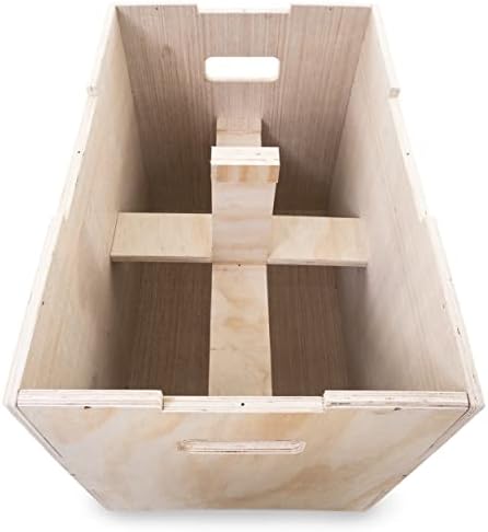 ProsourceFit 3-in-1 Wood Power Grip Non-Slip Plyometric Jump Box for Crossfit Enthusiasts, Home Gym Use, Black, 16L x 12