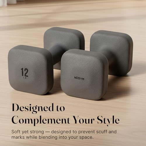 SafeGrip Square Dumbbells Anti Slip Handles for Home Workouts | WeGym SafeGrip Square Dumbbells Stable Design Prevents
